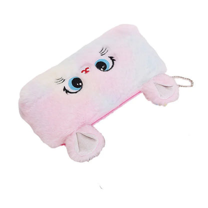 Gradient Kitten Plush Pencil Case