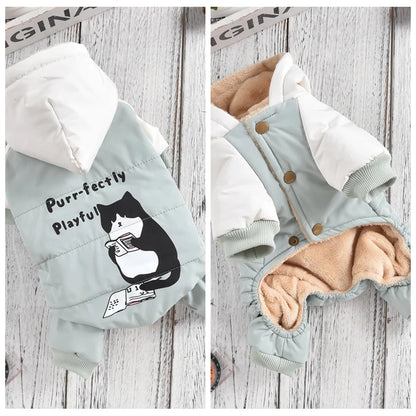 Winter Dog Windbreaker – Warm Hooded Pet Jacket