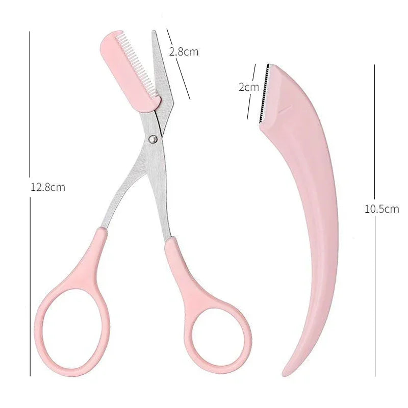 Eyebrow Trimming Razor & Brow Comb Set