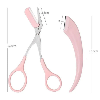 Eyebrow Trimming Razor & Brow Comb Set