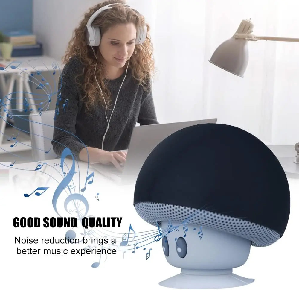 Mini Mushroom Bluetooth Speaker with Suction Cup