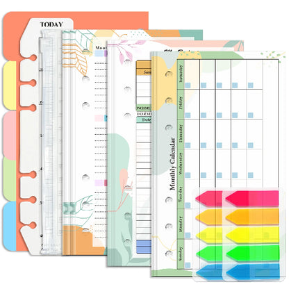 Practical Household Accessory – A6 Colorful Loose Leaf Notebook Refill – pp