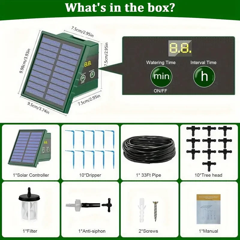 Solar-Powered Automatic Drip Irrigation System