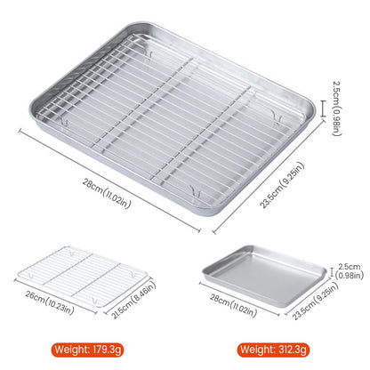 Willstar Baking Sheet Pan & Cooling Rack Set for Oven Cooking