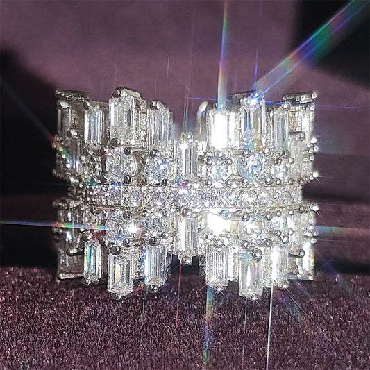 Vintage Pink Cubic Zirconia Eternity Ring