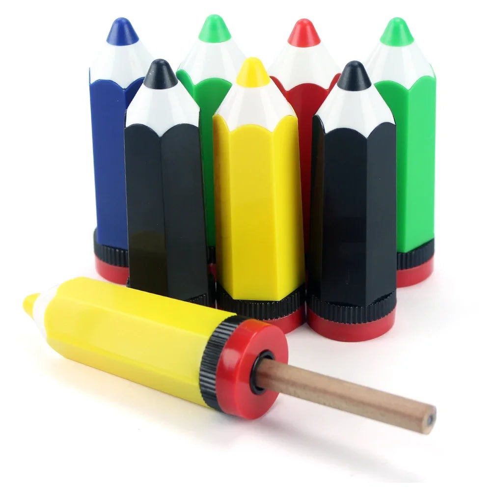 Pencil Sharpener Creative Cartoon Pencil-Shaped Single-Hole Color Sharpener Office School Supply Artistic Stationery