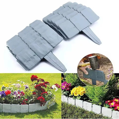 Garden Stone Effect Border Edging Fence Set