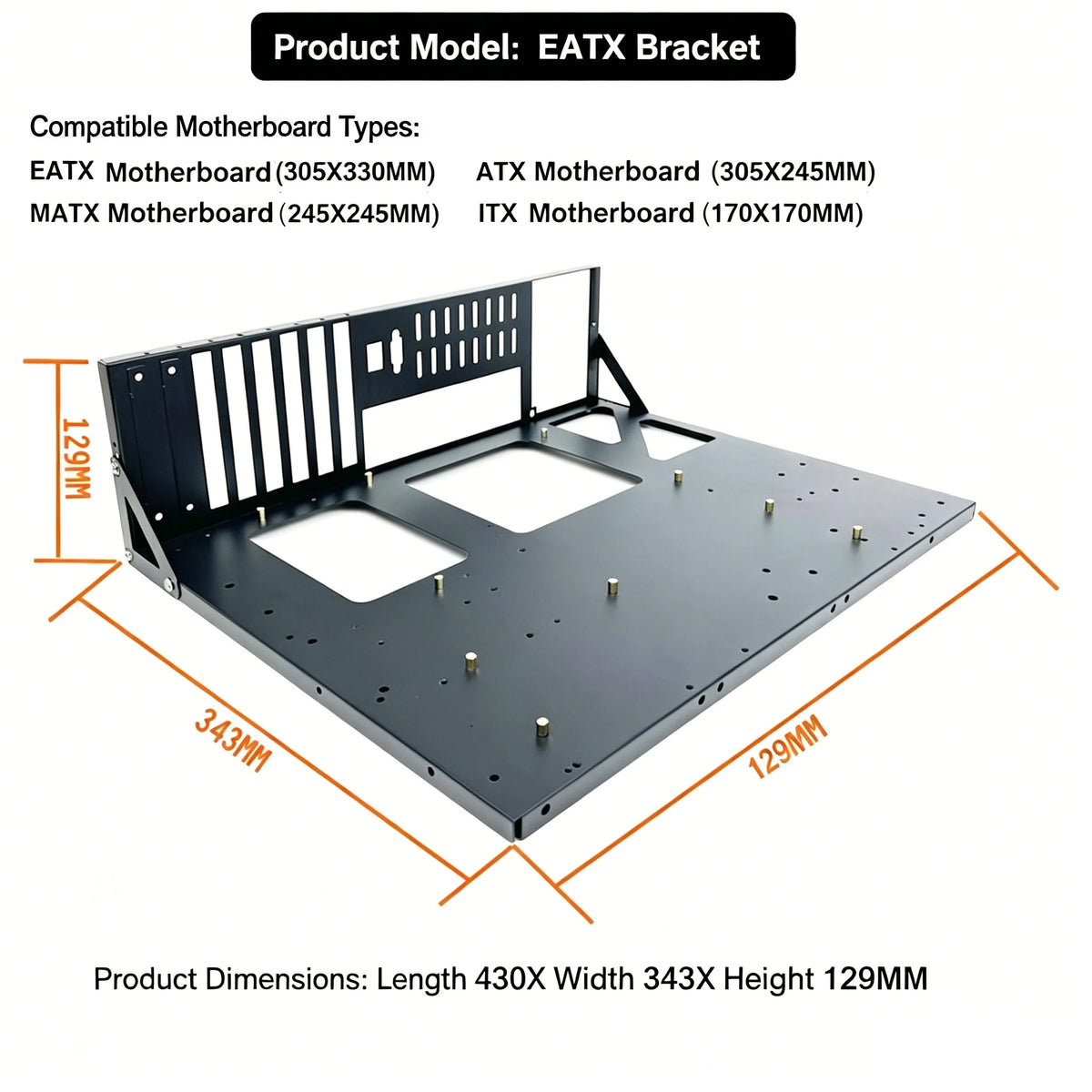 Open Mining Rig Chassis Frame for ATX & EATX Motherboards
