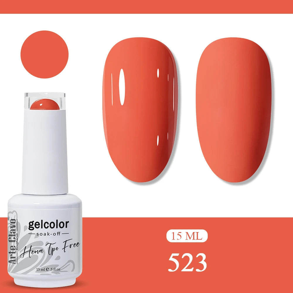Arte Clavo Orange Gel Nail Polish