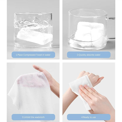 Compressed Cotton Travel Towels Set