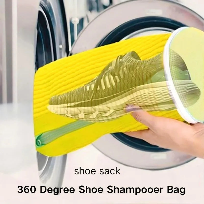 Reusable Shoe Washing Machine Laundry Bag with Zipper