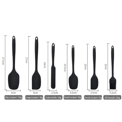 Silicone Spatula, Scraper & Basting Brush Baking Set