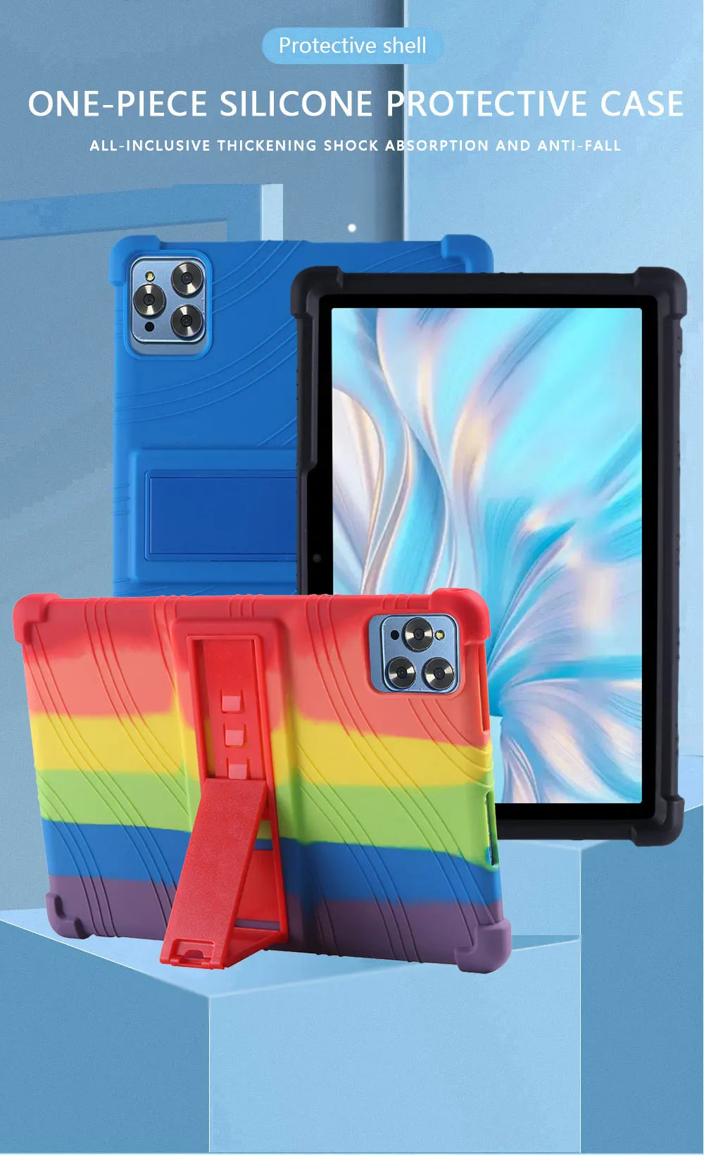 Universal 10.1” Silicone Tablet Case