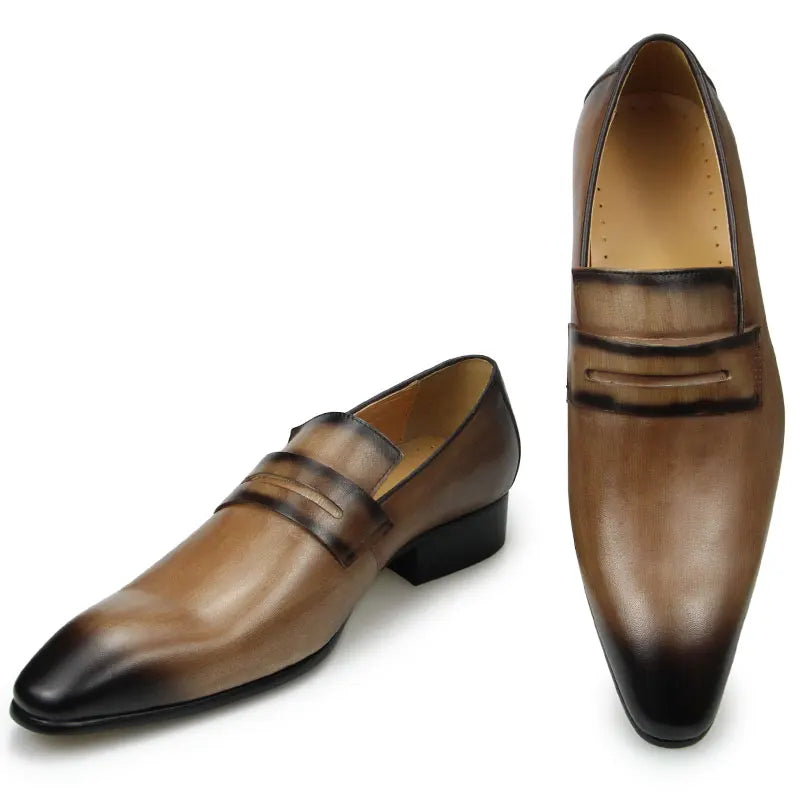 Men's Cowhide Luxury Loafers Shoes