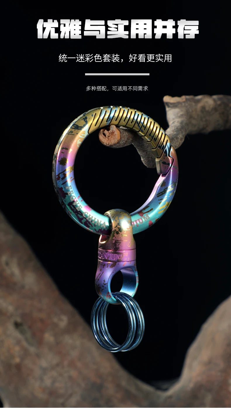 360° Rotating Titanium Keychain Clip