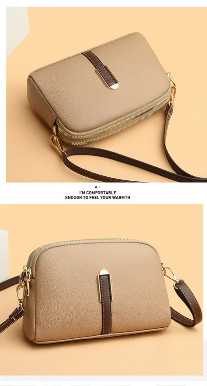 Women’s Genuine Cowhide Leather Crossbody Messenger Bag