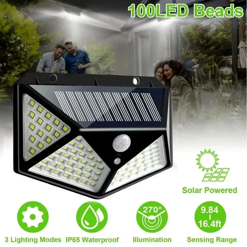 Waterproof Solar Security Light with PIR Motion Detection