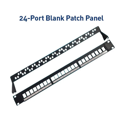 19-Inch RJ45 Keystone Patch Panel with Inline Couplers