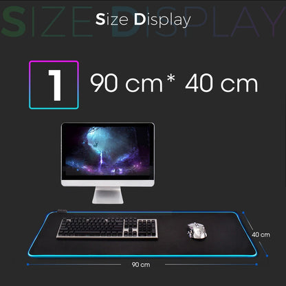 LED Backlit XXL Mouse Pad & Keyboard Mat