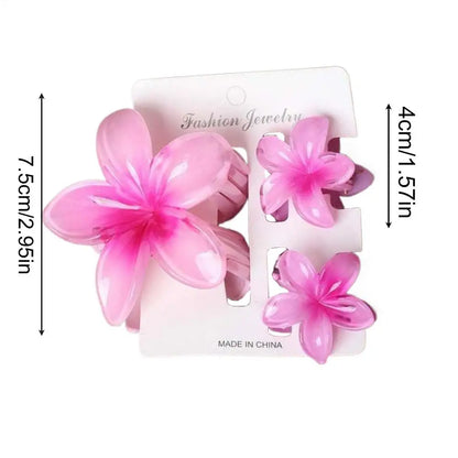 Hawaiian Gradient Flower Hair Claw Clip