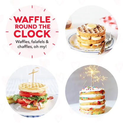 Compact Electric Heart-Shaped Waffle Maker