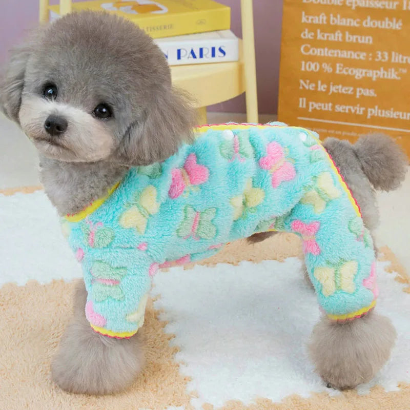 Winter Fleece Dog Jumpsuit Pajamas