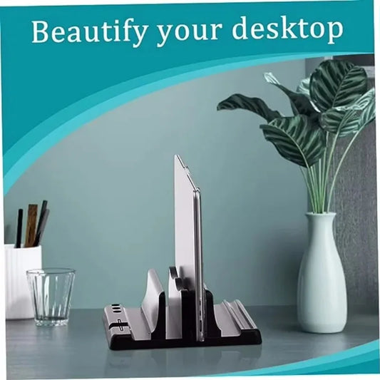Space-Saving Desktop Laptop Holder for Office & Home