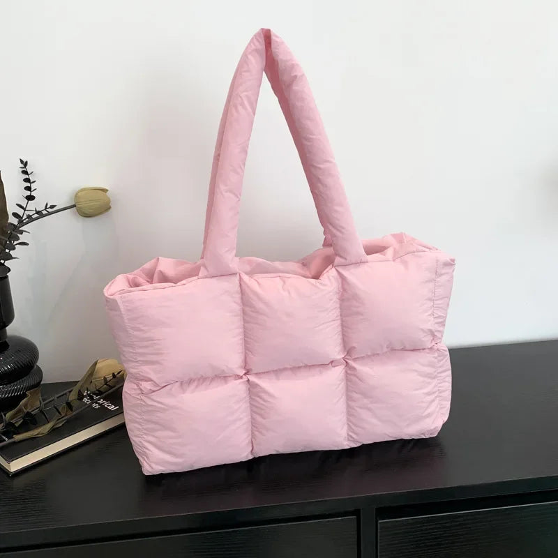 Quilted Large Capacity Tote Shoulder Bag