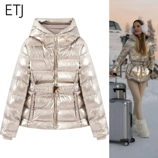 Women's Quilted Hooded Winter Puffer Jacket