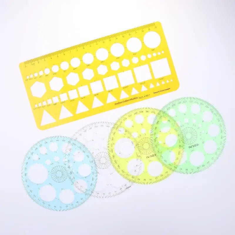 Geometric Circle Drawing Template Ruler