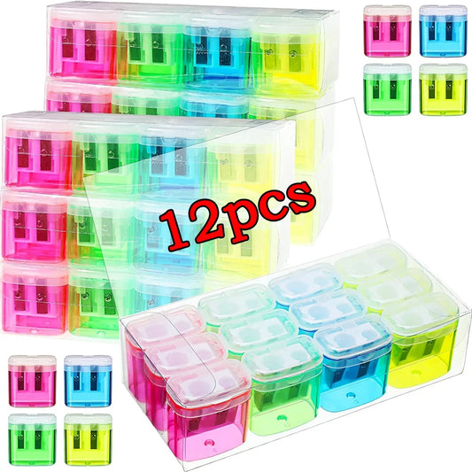 Dual Hole Manual Pencil Sharpener Set