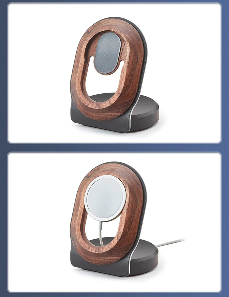 Wooden Magnetic Charging Stand for Smartphones