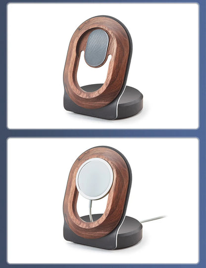 Wooden Magnetic Charging Stand for Smartphones