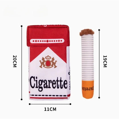 Interactive Plush Cigarette Dog Toy