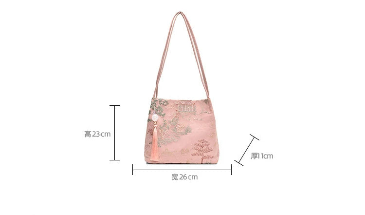 Silk Jacquard Shoulder Bag
