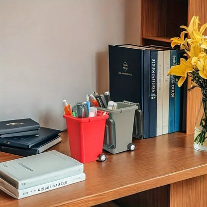 Mini Desktop Trash Bin Pen Holder