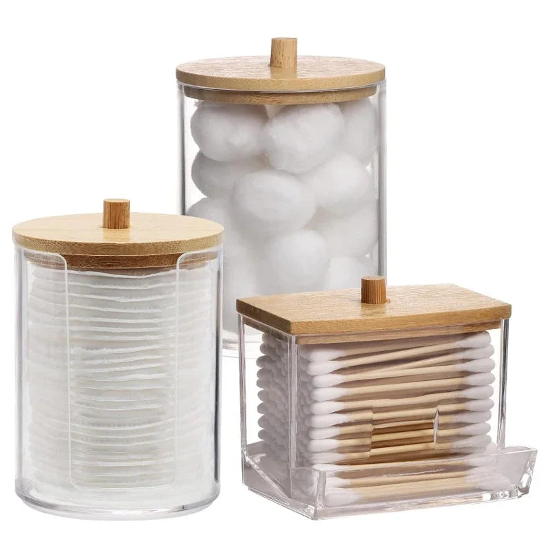 Bathroom Cotton Swab & Sundries Organizer Set