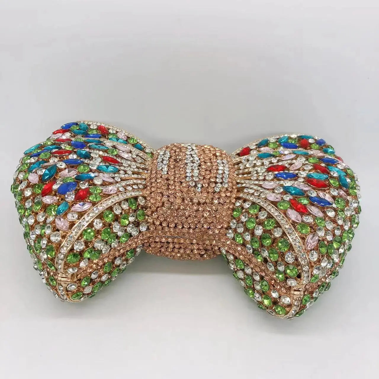 Rhinestone Bow Evening Clutch