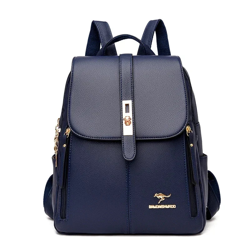 Vintage Leather Backpack for Women