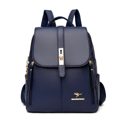 Vintage Leather Backpack for Women