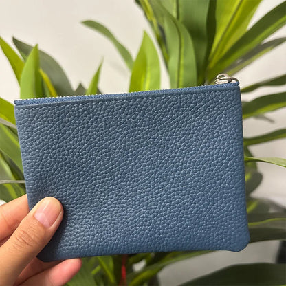 Genuine Top Grain Cow Leather Zip Wallet