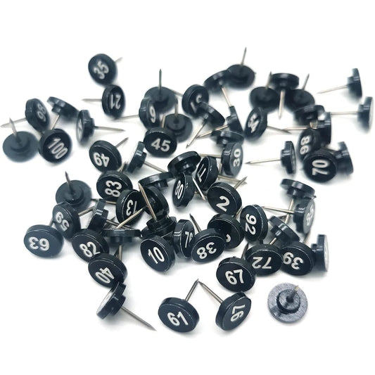 Numbered Round Push Pins for Bulletin Boards