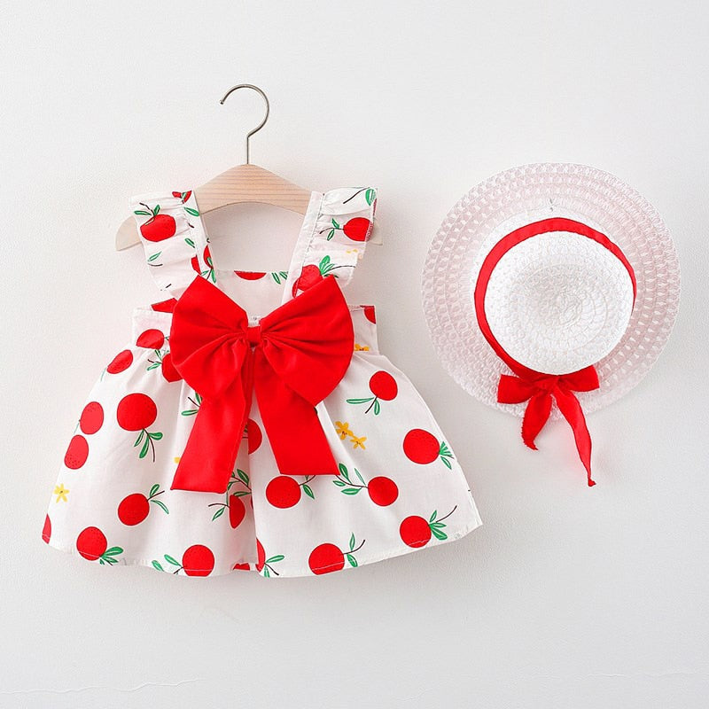 Big bow cotton baby dress