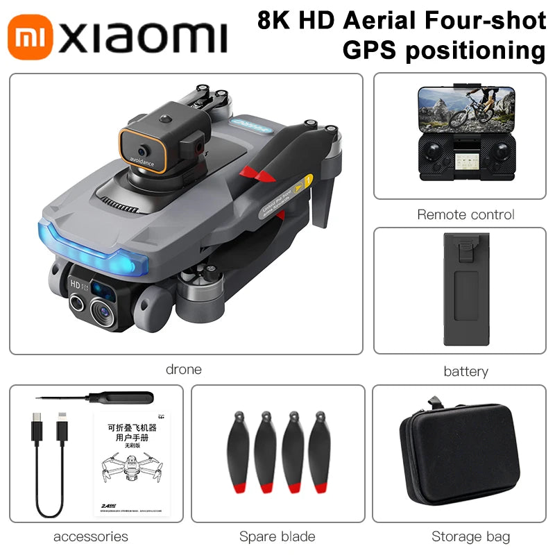 Xiaomi P15 PRO Drone 8K GPS HD Aerial Photography Dual-Camera Drone