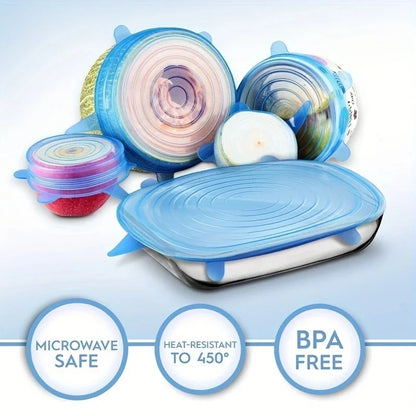 Reusable Silicone Stretch Lid Set