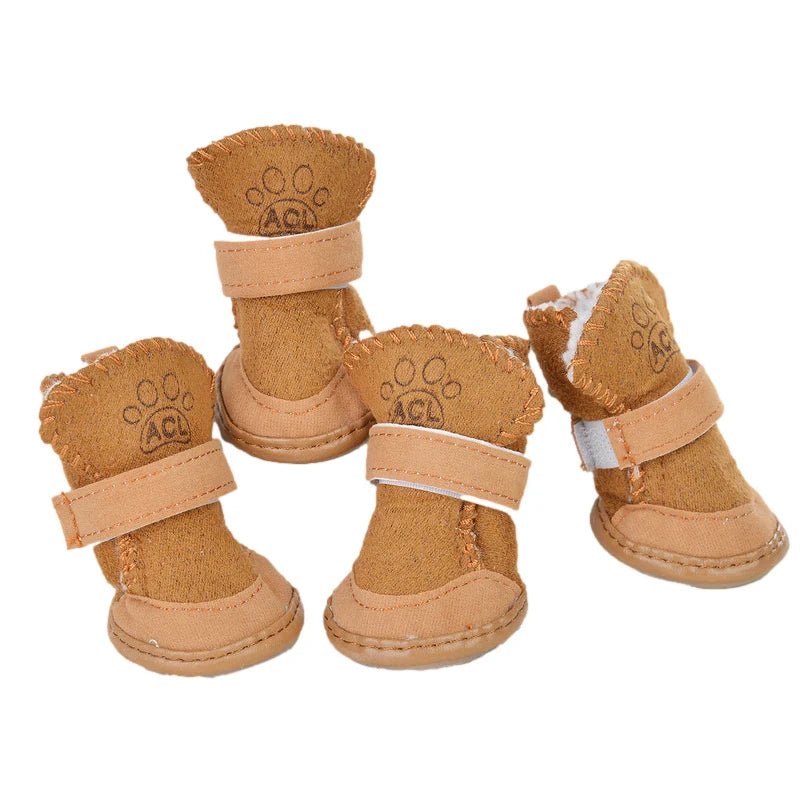 4Pcs/set Warm Dog Shoes