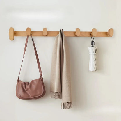 Nordic Solid Wood Wall Hook Rack