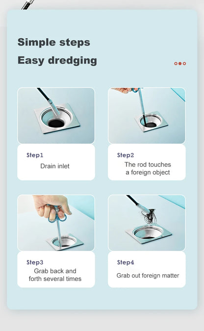Stainless Steel Drain Cleaning Snake Tool