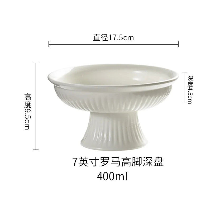 Ceramic Pedestal Serving Bowl