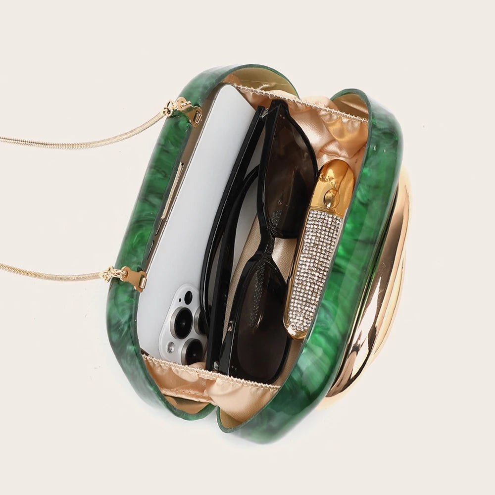 Luxury Metallic Evening Clutch Bag